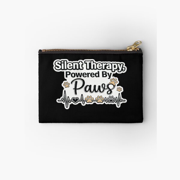 Item preview, Silent Therapy Powered By Paws Dog Lover Minimal Line Art Shirt designed and sold by Safe Haven Pets.