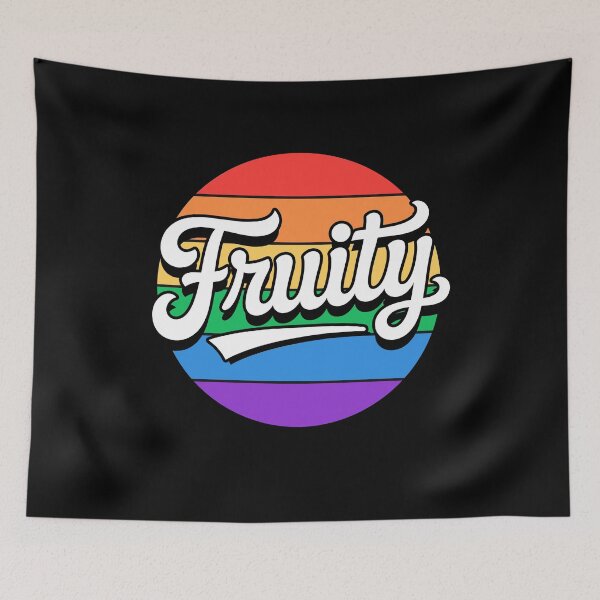 Item preview, Fruity Funny Gay Pride Retro Rainbow Quote designed and sold by Say It With Ink.