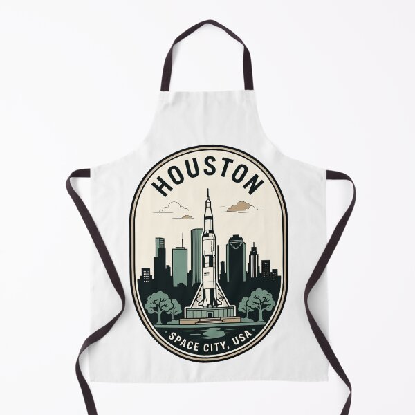 Item preview, Vintage Houston Space City Saturn V Rocket Skyline designed and sold by k3rstman1.