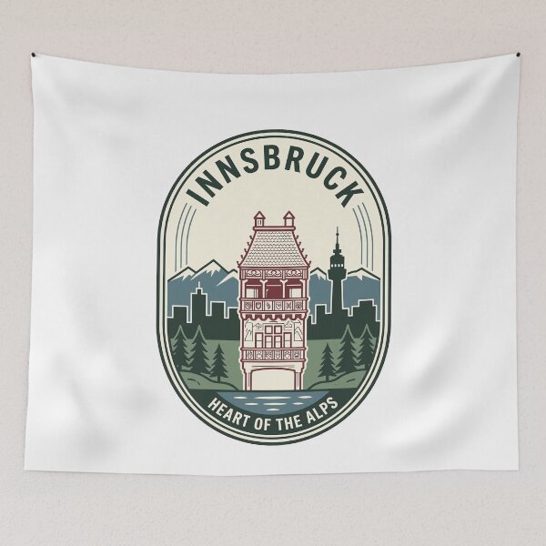 Item preview, Vintage Innsbruck Austria Heart of the Alps Emblem designed and sold by k3rstman1.