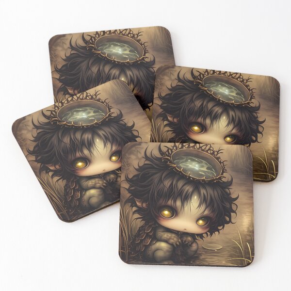 Item preview, Kappa Yokai | Japanese River Monster Art designed and sold by InkAndGloom.