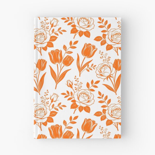 Item preview, Stylized Orange Botanical Flowers Pattern designed and sold by adlkh.