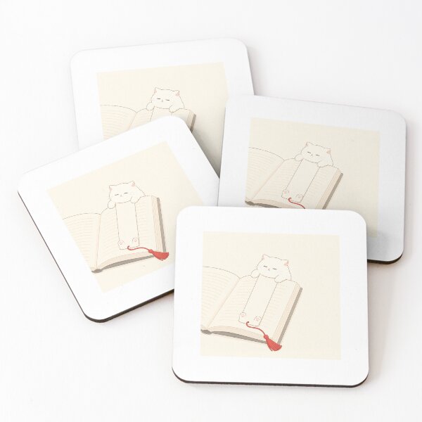 Item preview, Sleepy Bookmark Cat Minimal Kawaii Illustration designed and sold by LovelyCatGalaxy.