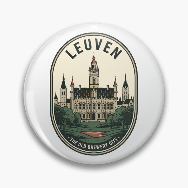 Item preview, Vintage Leuven Belgium Old Brewery City Badge designed and sold by k3rstman1.