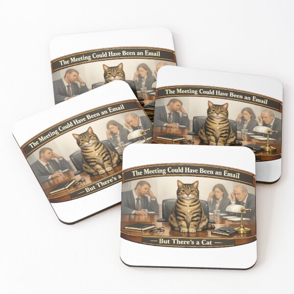 Item preview, The Meeting Could Have Been an Email Cat Office Humor Coperate Cat Lover Gift designed and sold by YMLux.