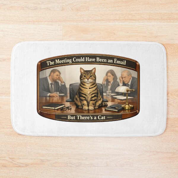 Item preview, The Meeting Could Have Been an Email Cat Office Humor Coperate Cat Lover Gift designed and sold by YMLux.