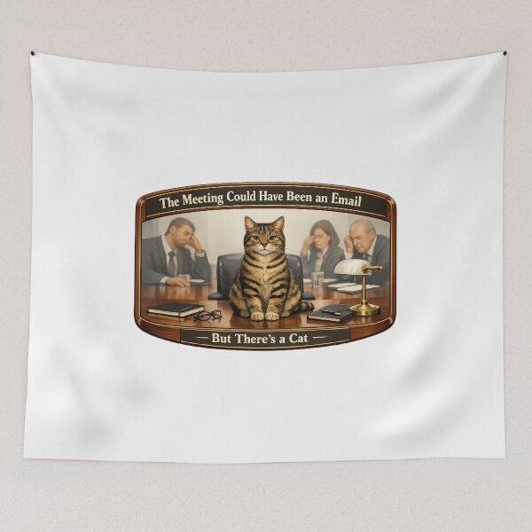 Item preview, The Meeting Could Have Been an Email Cat Office Humor Coperate Cat Lover Gift designed and sold by YMLux.