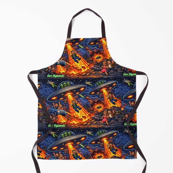 Item preview, Alien Invasion UFOs designed and sold by The Art Queen Of Michigan .