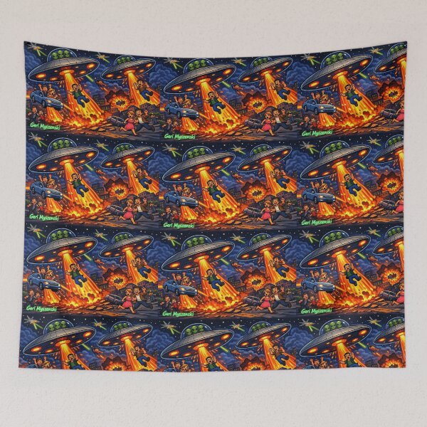 Item preview, Alien Invasion UFOs  designed and sold by The Art Queen Of Michigan .