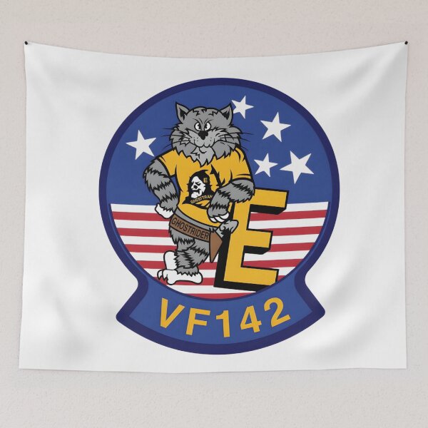 Item preview, US Navy Fighter Squadron 142 (VF-142) "Ghostriders" Battle Effectiveness "E" Insignia designed and sold by CharlieDesings.