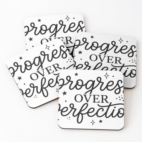 Item preview, Progress Over Perfection Motivational Quote Minimalist Sticker designed and sold by JeevanStickers.