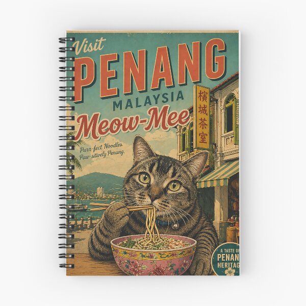 Artikelvorschau, Yoshi isst Nudeln – Penang Retro-Reiseposter entworfen und verkauft von Artistic Philip in Penang.