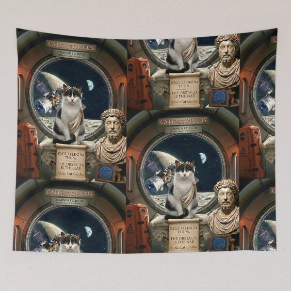 Item preview, ​Stoic Cat Gosha: The Obstacle is the Nap designed and sold by NadinGerasi.
