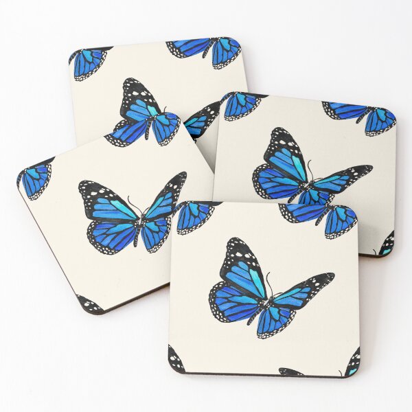 Item preview, Blue Butterflies Seamless Watercolor Pattern designed and sold by AestheticNi.