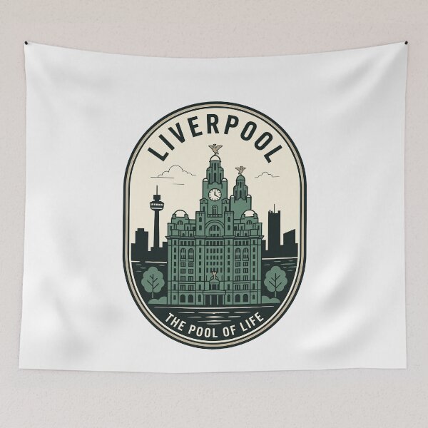 Item preview, Vintage Liverpool Skyline Royal Liver Building Badge designed and sold by k3rstman1.