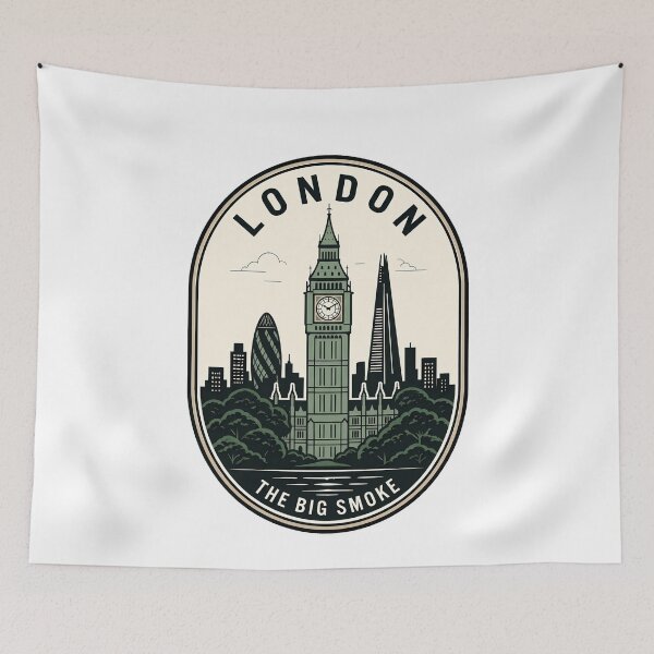 Item preview, Vintage London Skyline Big Ben Travel Badge designed and sold by k3rstman1.