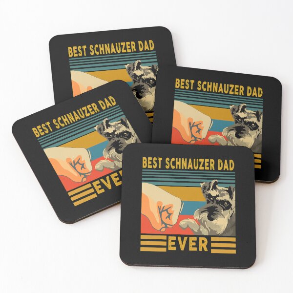 Item preview, Best Schnauzer Dad Ever Dog Fist Bump Retro designed and sold by Dmo3HarkoArt.