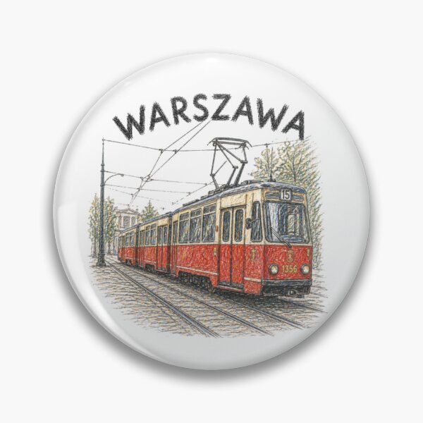 Item preview, Warsaw Tram - Vintage Urban Illustration designed and sold by JOANNASKAH.