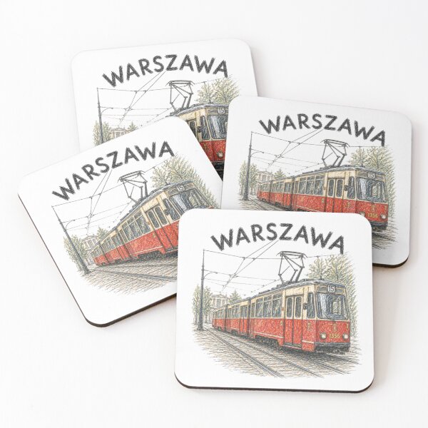 Item preview, Warsaw Tram - Vintage Urban Illustration designed and sold by JOANNASKAH.