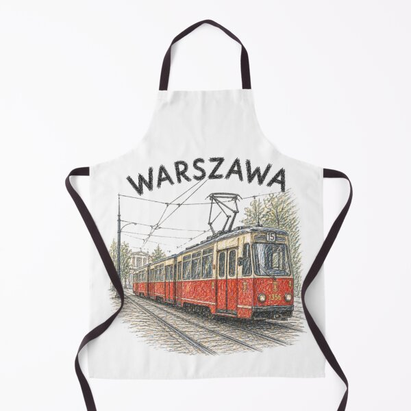 Item preview, Warsaw Tram - Vintage Urban Illustration designed and sold by JOANNASKAH.