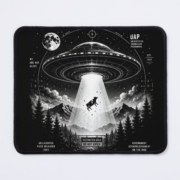 Item preview, UFO Abduction Graphic Tee - Vintage Area 51 Design designed and sold by OfficialBDC.