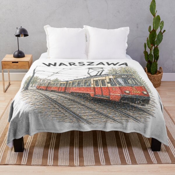 Item preview, Warsaw Tram - Vintage Urban Illustration designed and sold by JOANNASKAH.