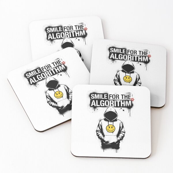 Item preview, Smile For The Algorithm – Urban Stencil Street Art designed and sold by PLUSHIWORLDtm.