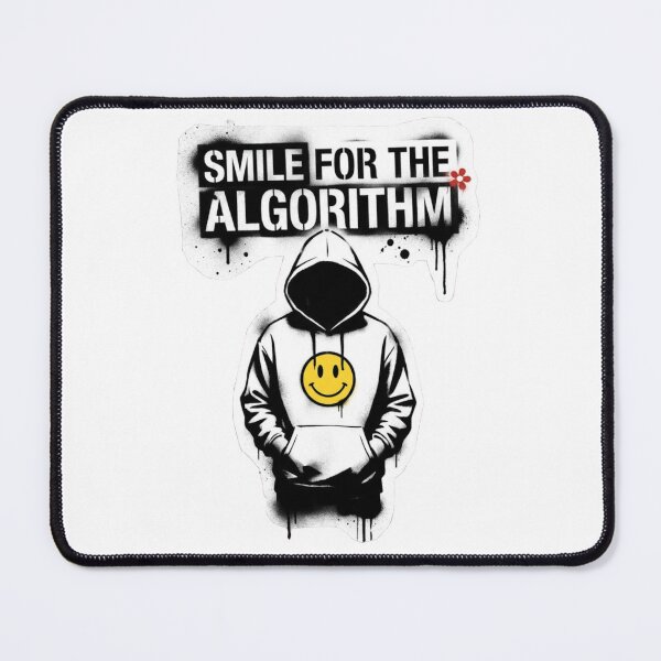 Item preview, Smile For The Algorithm – Urban Stencil Street Art designed and sold by PLUSHIWORLDtm.