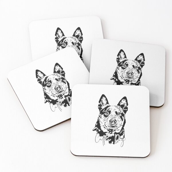 Item preview, Cattle Dog Portrait Sketch Art designed and sold by Dmo3HarkoArt.