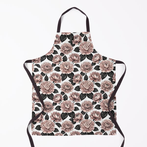 Item preview, Black Blush Pink Watercolor Botanical Floral Seamless Pattern designed and sold by Inkworksbyshery.