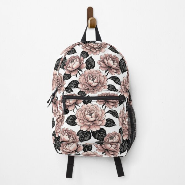 Item preview, Black Blush Pink Watercolor Botanical Floral Seamless Pattern designed and sold by Inkworksbyshery.