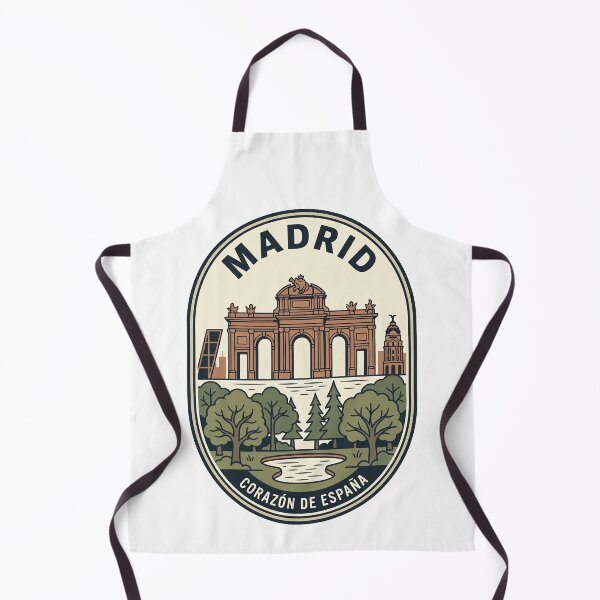Item preview, Madrid Spain Retro Travel Badge Corazón de España designed and sold by k3rstman1.