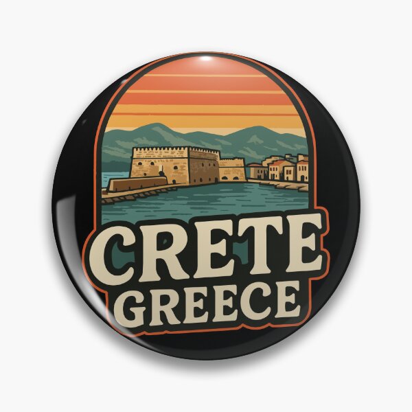 Item preview, Crete Greece Island Retro Travel designed and sold by TomFrontierArt.