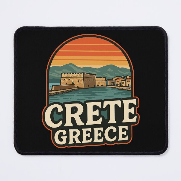 Item preview, Crete Greece Island Retro Travel designed and sold by TomFrontierArt.