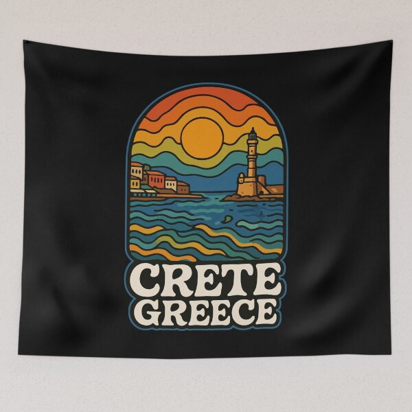 Item preview, Crete Greece Trippy Art Travel designed and sold by TomFrontierArt.