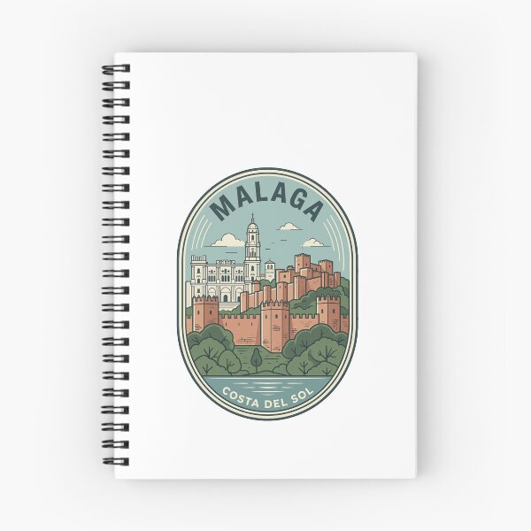 Item preview, Malaga Costa Del Sol Spain Vintage Travel Emblem designed and sold by k3rstman1.