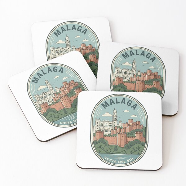 Item preview, Malaga Costa Del Sol Spain Vintage Travel Emblem designed and sold by k3rstman1.