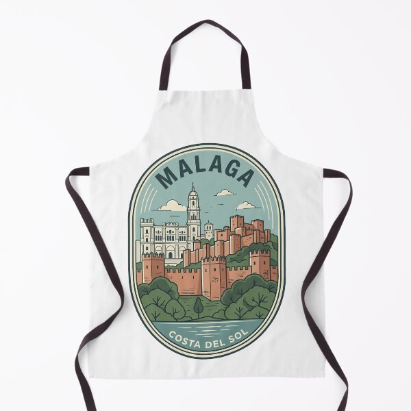 Item preview, Malaga Costa Del Sol Spain Vintage Travel Emblem designed and sold by k3rstman1.