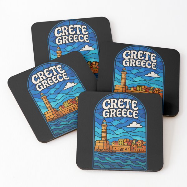 Item preview, Crete Greece Island Stained Glass Art Travel designed and sold by TomFrontierArt.