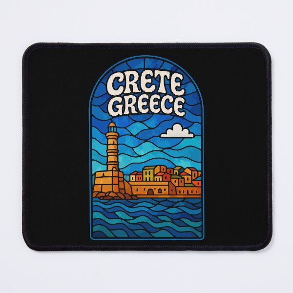 Item preview, Crete Greece Island Stained Glass Art Travel designed and sold by TomFrontierArt.
