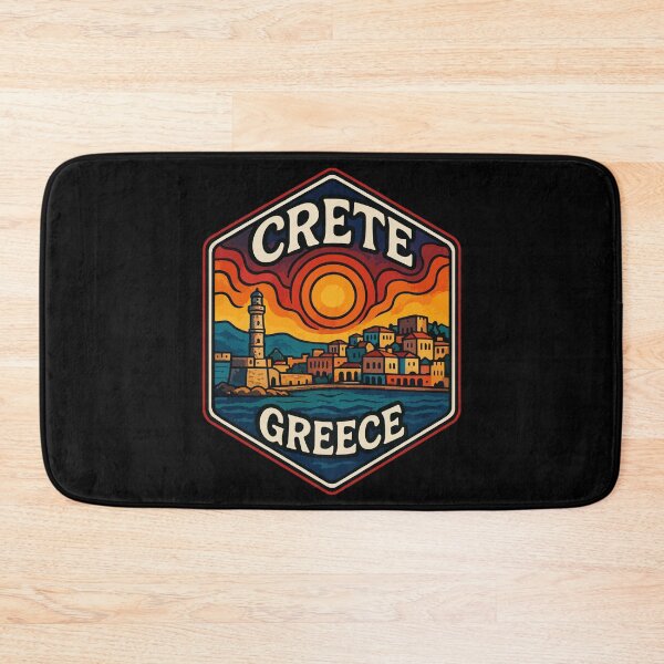 Item preview, Crete Greece Island Retro Trippy Art Travel designed and sold by TomFrontierArt.