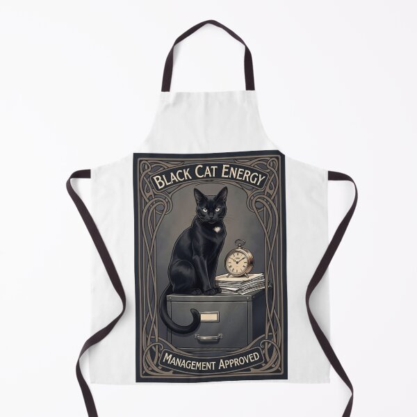 Item preview, Black Cat Energy Management Approved Funny Office Cat lover Gift designed and sold by YMLux.