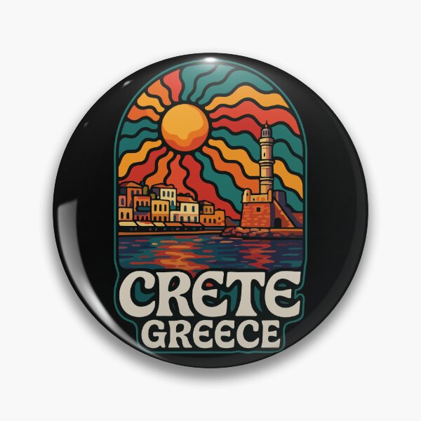 Item preview, Crete Greece Island Trippy Art Travel designed and sold by TomFrontierArt.