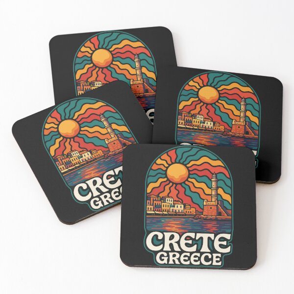 Item preview, Crete Greece Island Trippy Art Travel designed and sold by TomFrontierArt.