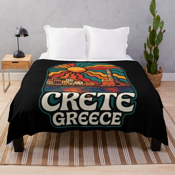 Item preview, Crete Greece Island Trippy Art Travel designed and sold by TomFrontierArt.