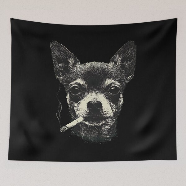 Item preview, Edgy Dog Smoking Sketch Portrait Shirt designed and sold by Dmo3HarkoArt.