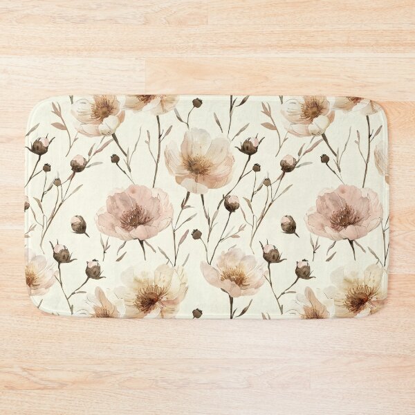 Item preview, Neutral Wildflower Seamless Floral Pattern designed and sold by MegaNovaArt.