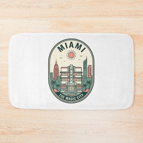 Item preview, Retro Miami Colony Hotel Magic City Skyline designed and sold by k3rstman1.