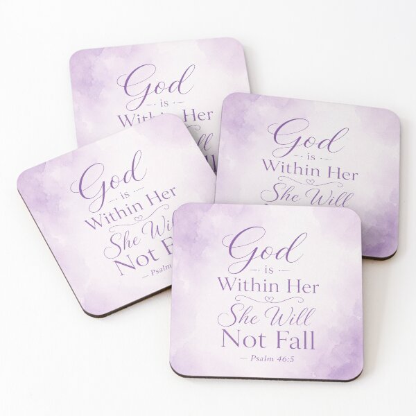 Item preview, God is Within Her She Will Not Fall Psalm 46:5 Christian Woman Scripture Art designed and sold by ebocraft.