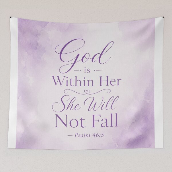 Item preview, God is Within Her She Will Not Fall Psalm 46:5 Christian Woman Scripture Art designed and sold by ebocraft.